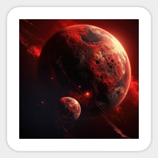 Red planet Sticker